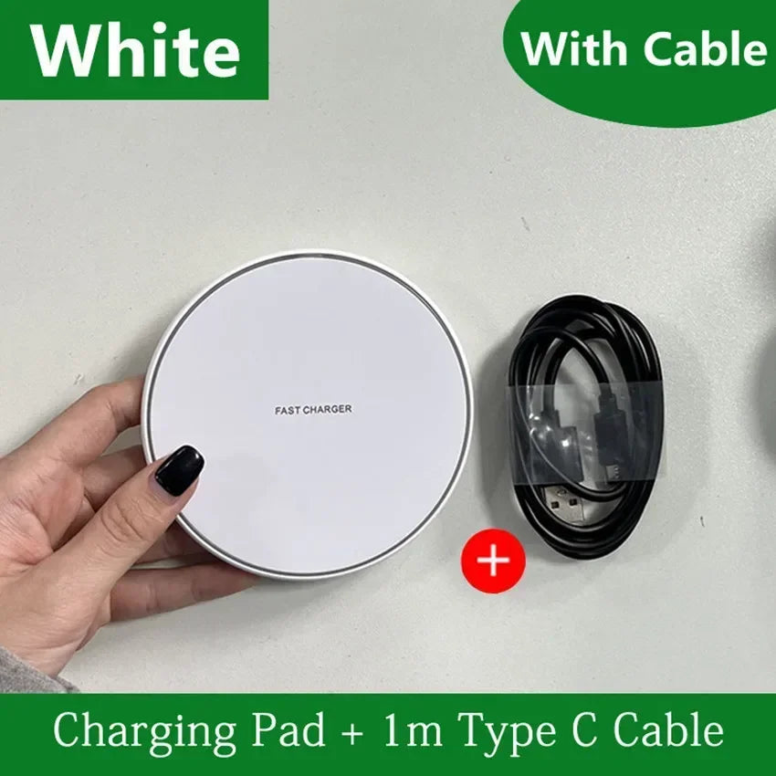 Fast Wireless Charger Pad - 30W Quick Charge for iPhone & Samsung