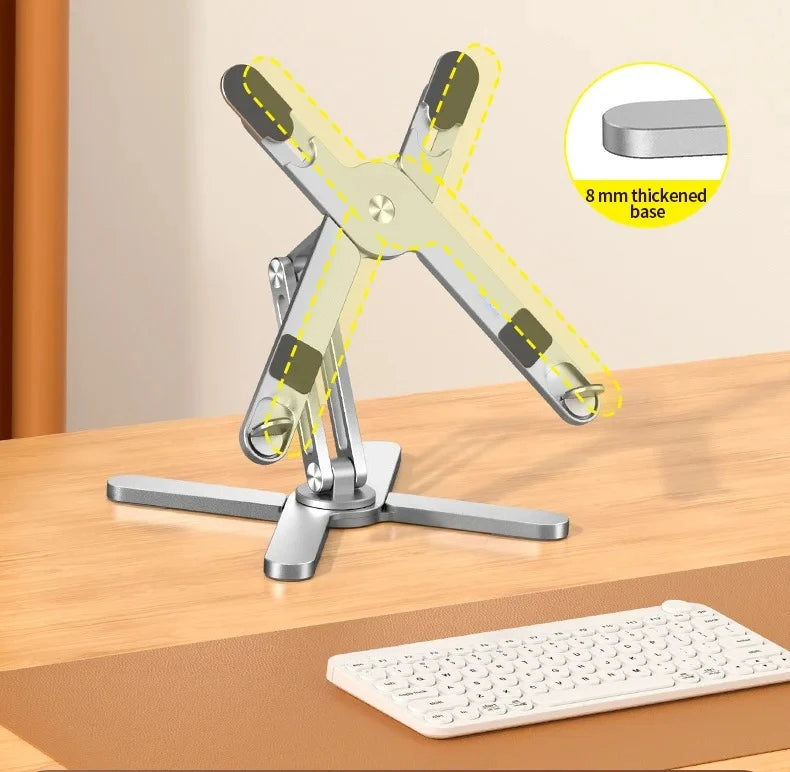 Foldable Laptop Stand – 360° Adjustable Aluminum Alloy Desk Holder