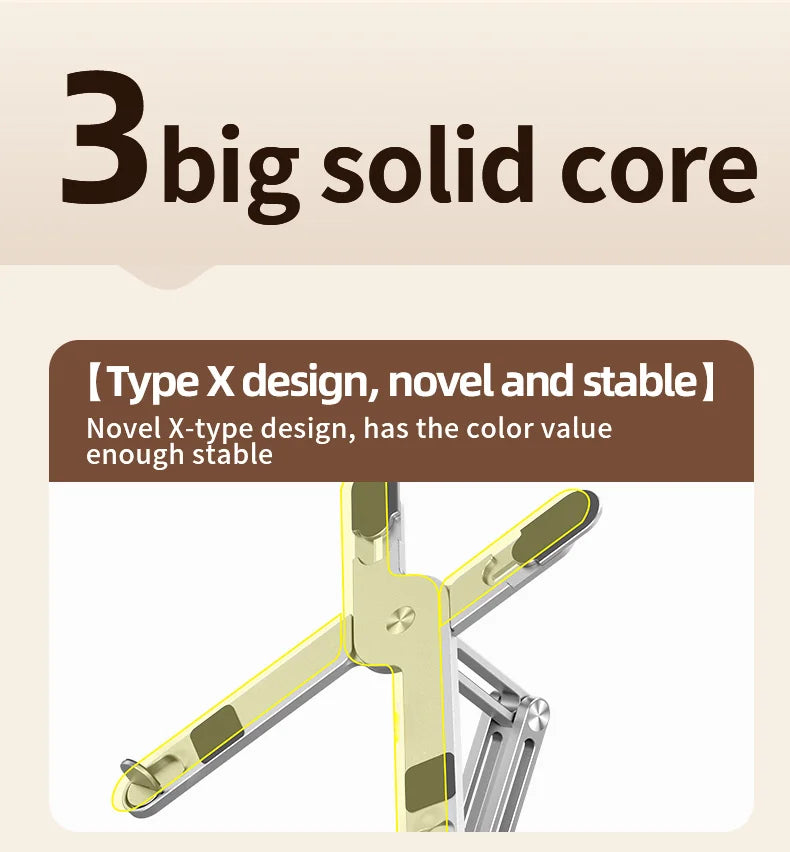 Foldable Laptop Stand – 360° Adjustable Aluminum Alloy Desk Holder