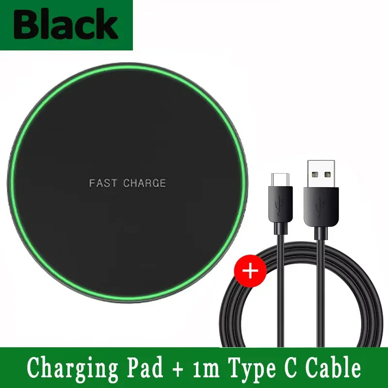 Fast Wireless Charger Pad - 30W Quick Charge for iPhone & Samsung