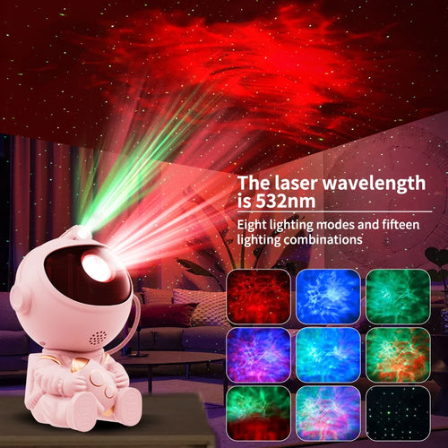 Astronaut Galaxy Projector Lamp Starry Sky Night Light with Remote