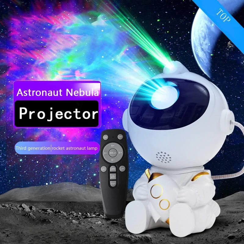 Astronaut Galaxy Projector Lamp Starry Sky Night Light with Remote