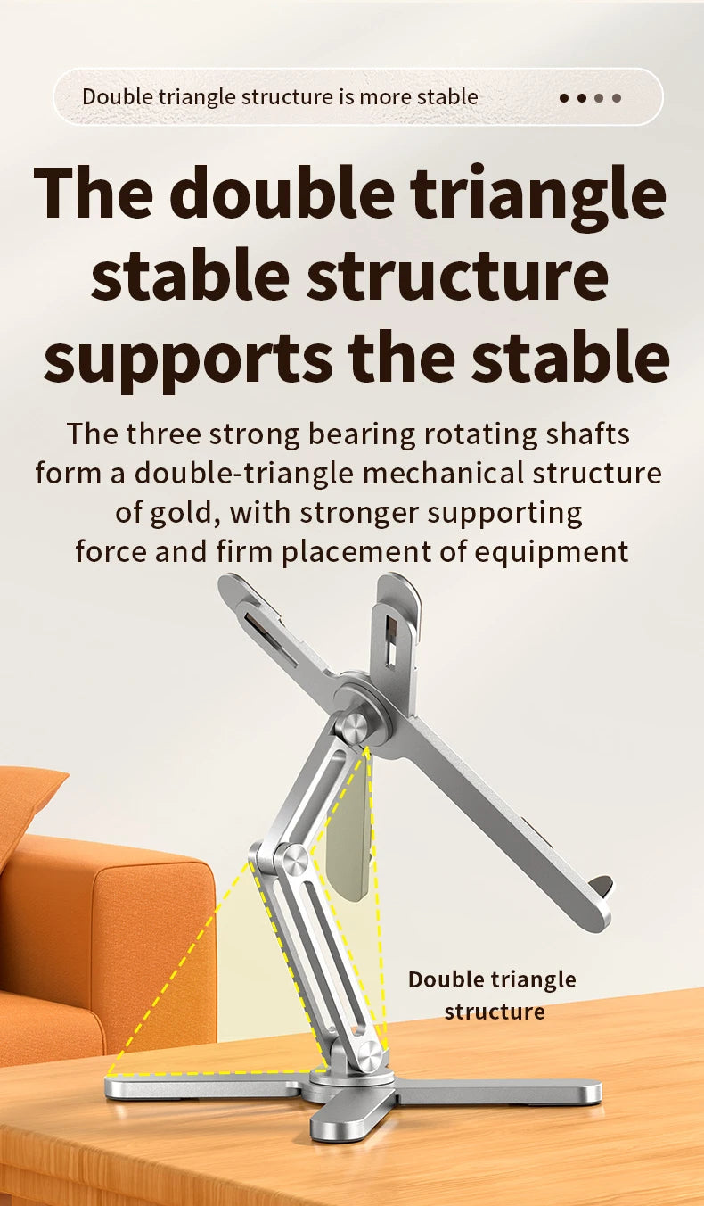 Foldable Laptop Stand – 360° Adjustable Aluminum Alloy Desk Holder