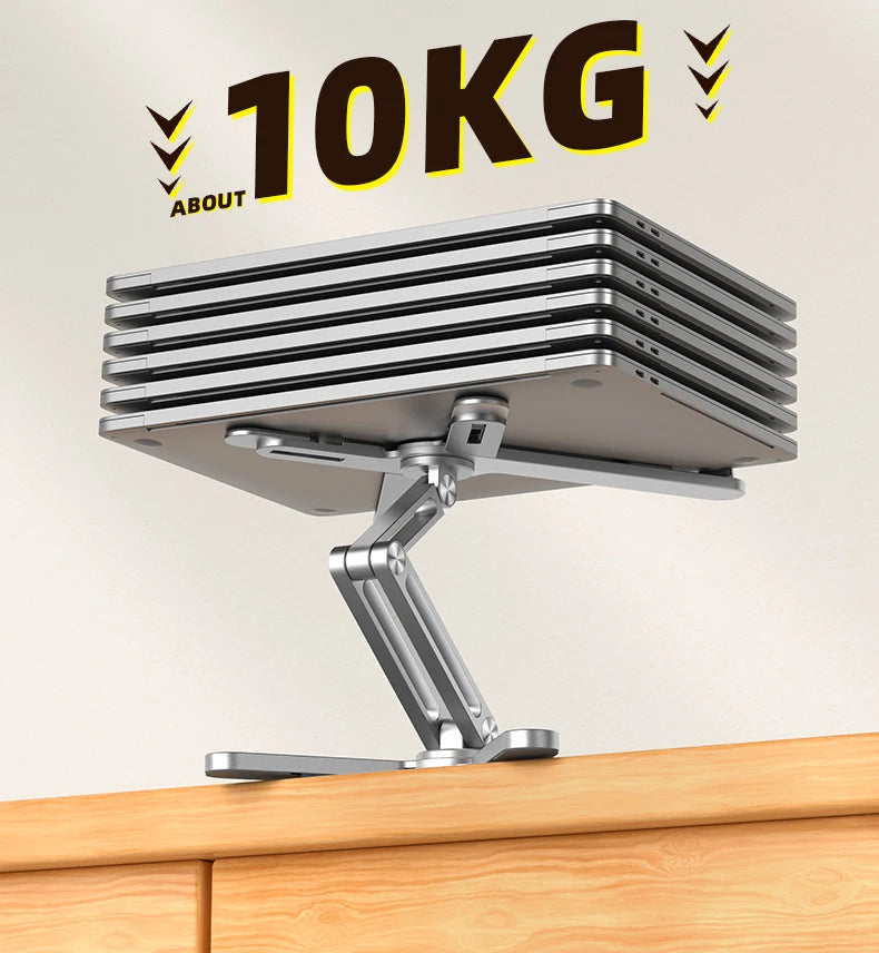 Foldable Laptop Stand – 360° Adjustable Aluminum Alloy Desk Holder