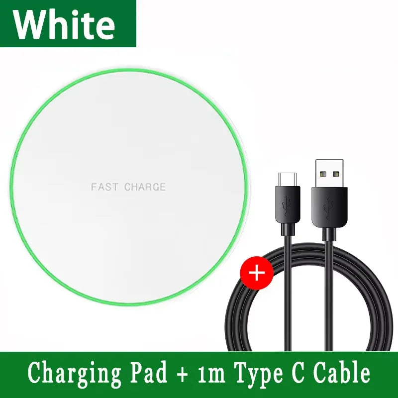 Fast Wireless Charger Pad - 30W Quick Charge for iPhone & Samsung