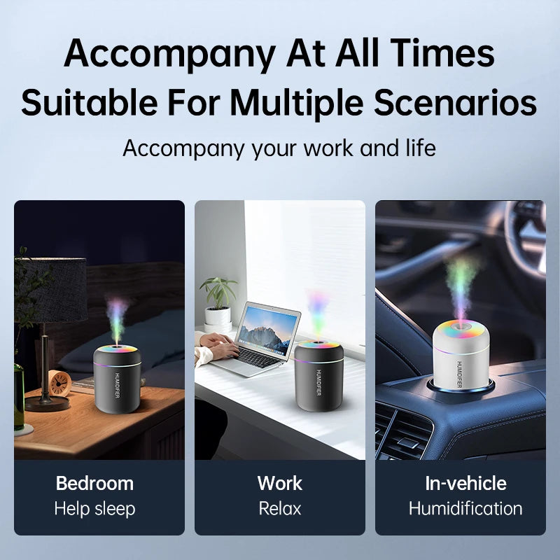 Mini RGB Humidifier & Aroma Diffuser - USB Powered