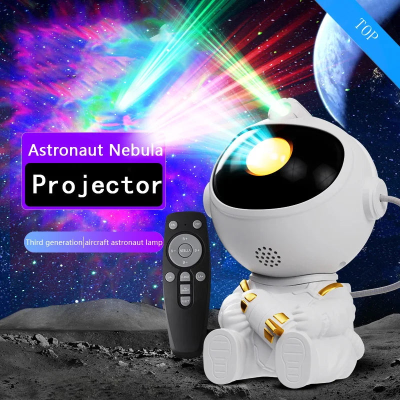 Astronaut Galaxy Projector Lamp Starry Sky Night Light with Remote