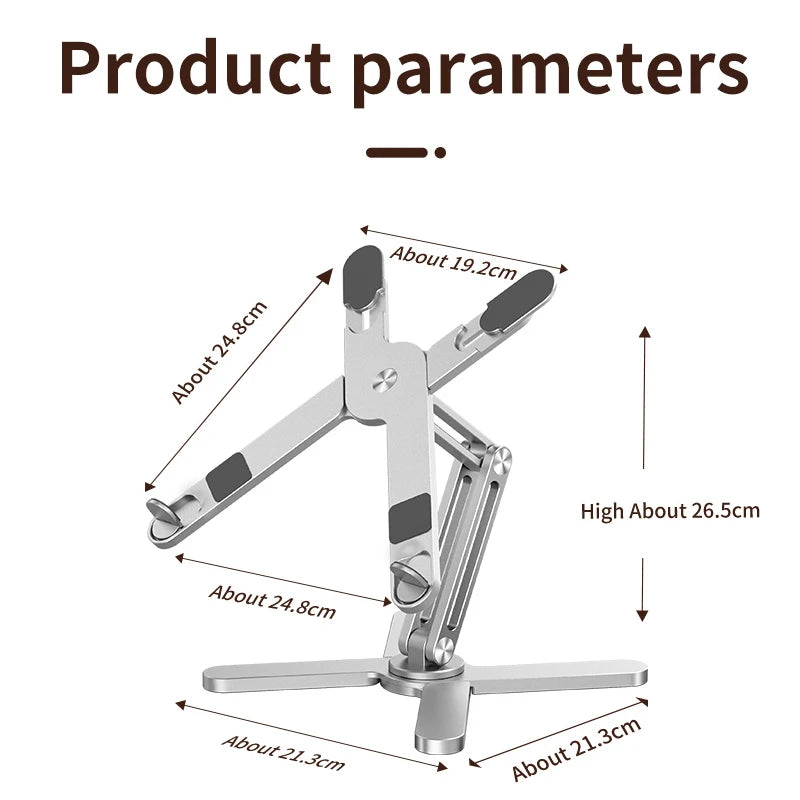 Foldable Laptop Stand – 360° Adjustable Aluminum Alloy Desk Holder