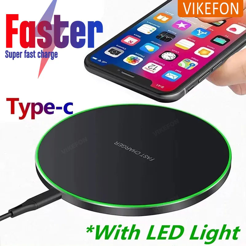 Fast Wireless Charger Pad - 30W Quick Charge for iPhone & Samsung