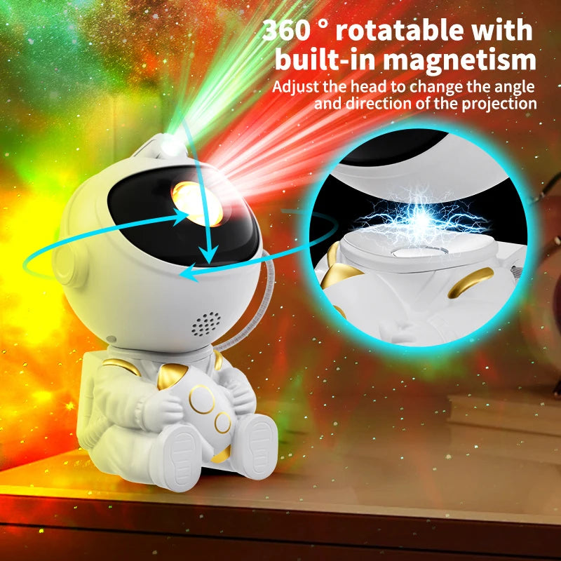 Astronaut Galaxy Projector Lamp Starry Sky Night Light with Remote