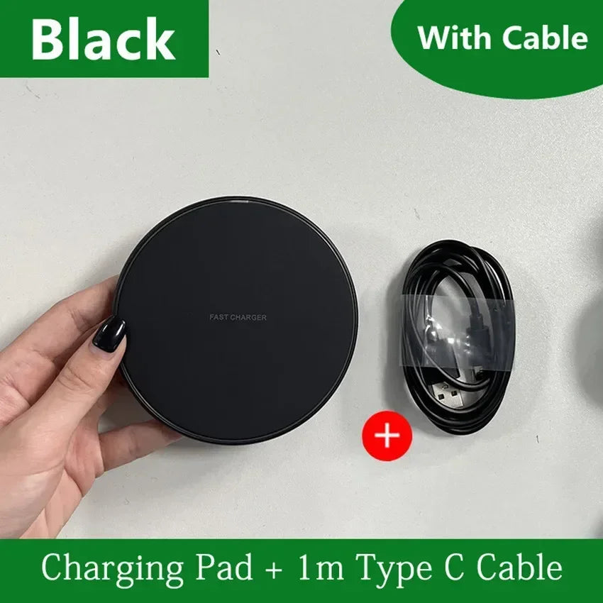Fast Wireless Charger Pad - 30W Quick Charge for iPhone & Samsung